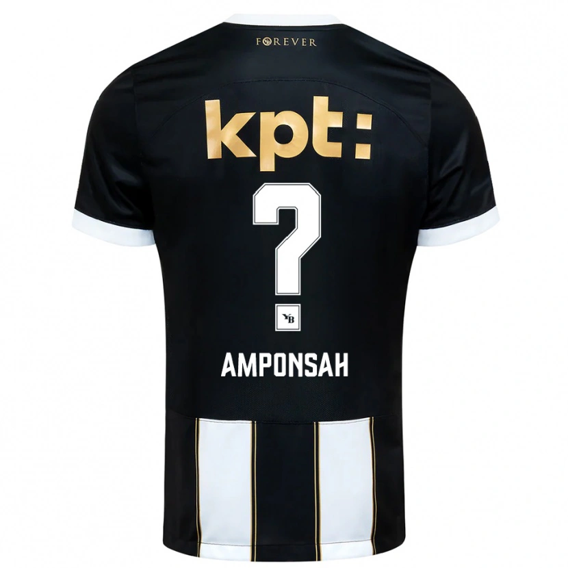 Danxen Herren Bright Amponsah #0 Schwarz Weiß Auswärtstrikot Trikot 2025/26 T-Shirt Österreich