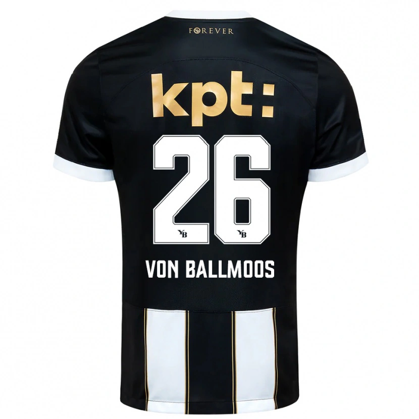 Danxen Herren David Von Ballmoos #26 Schwarz Weiß Auswärtstrikot Trikot 2025/26 T-Shirt Österreich