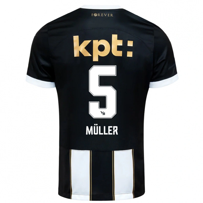 Danxen Herren Loy Müller #5 Schwarz Weiß Auswärtstrikot Trikot 2025/26 T-Shirt Österreich