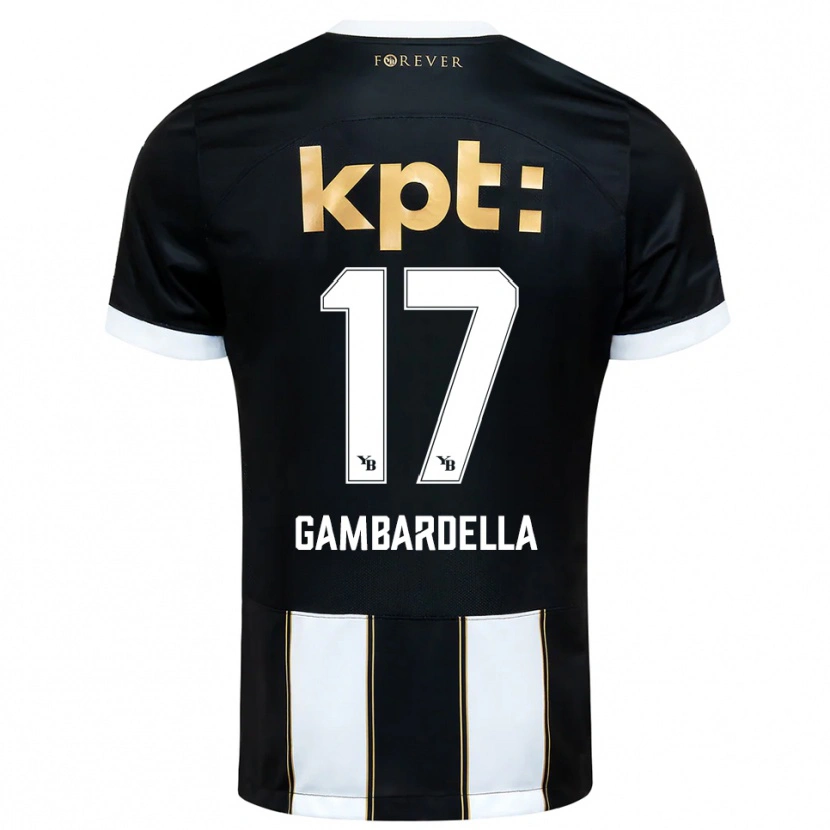 Danxen Herren Matteo Gambardella #17 Schwarz Weiß Auswärtstrikot Trikot 2025/26 T-Shirt Österreich