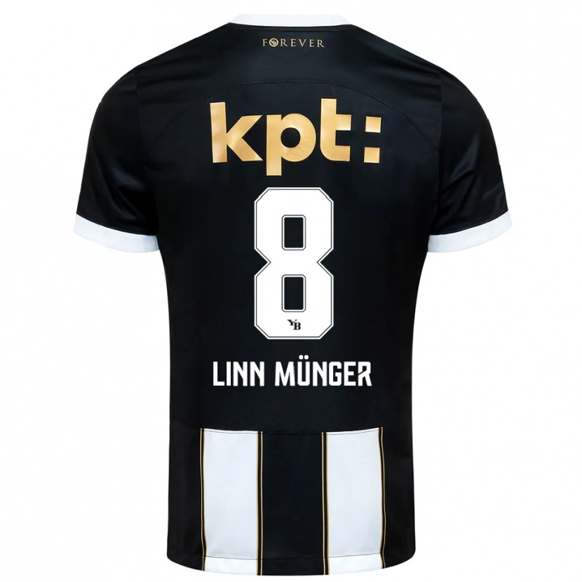 Danxen Herren Noa Linn Münger #8 Schwarz Weiß Auswärtstrikot Trikot 2025/26 T-Shirt Österreich