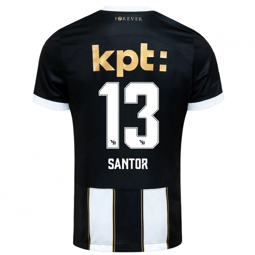 Danxen Herren Luca Santor #13 Schwarz Weiß Auswärtstrikot Trikot 2025/26 T-Shirt Österreich