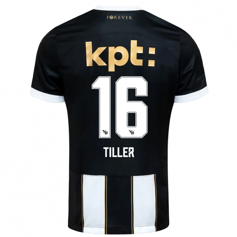 Danxen Herren Nicole Tiller #16 Schwarz Weiß Auswärtstrikot Trikot 2025/26 T-Shirt Österreich