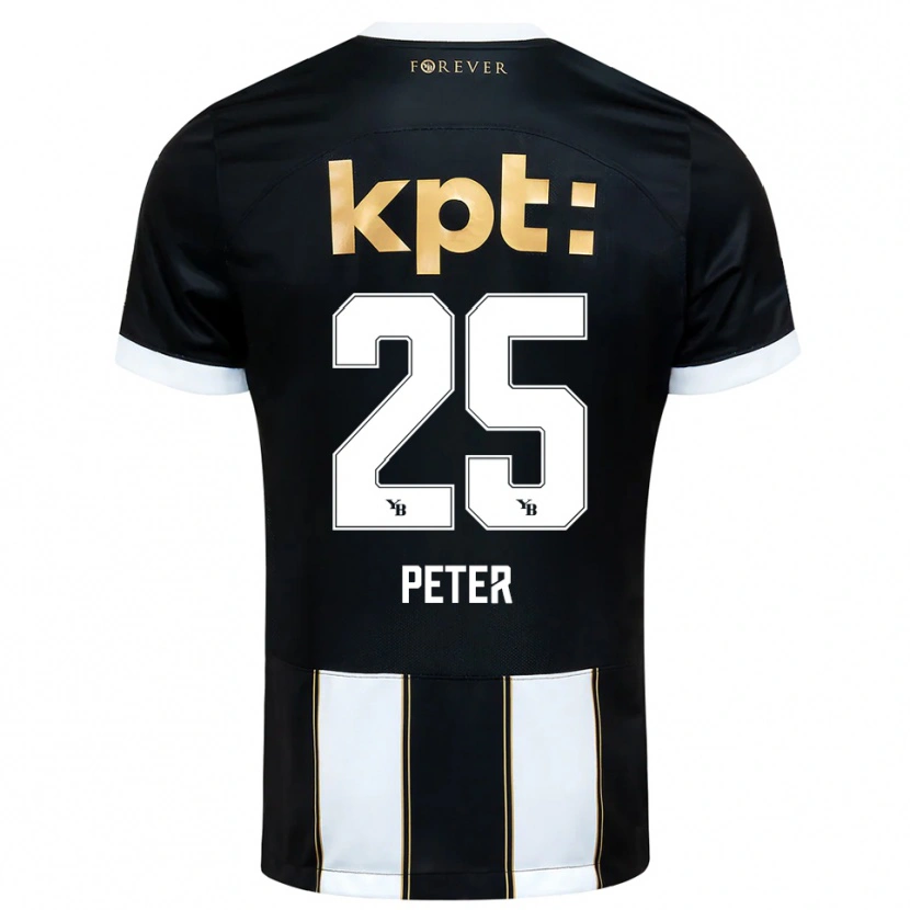 Danxen Herren Luc Peter #25 Schwarz Weiß Auswärtstrikot Trikot 2025/26 T-Shirt Österreich