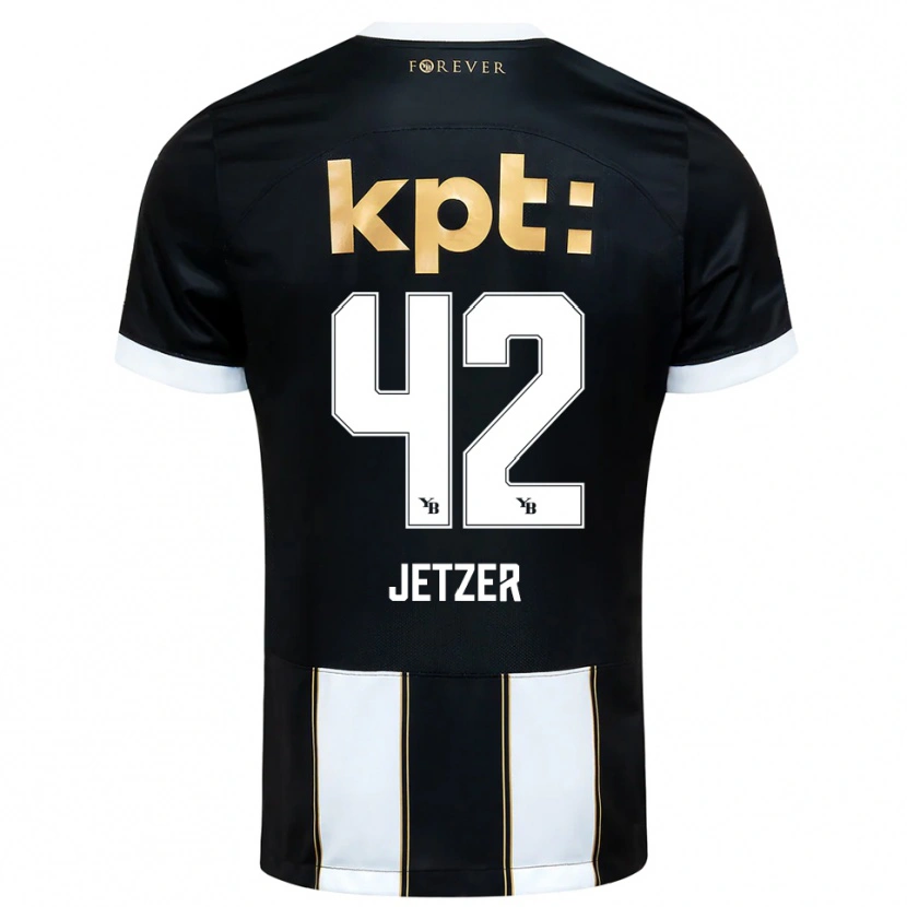 Danxen Herren Lorin Jetzer #42 Schwarz Weiß Auswärtstrikot Trikot 2025/26 T-Shirt Österreich