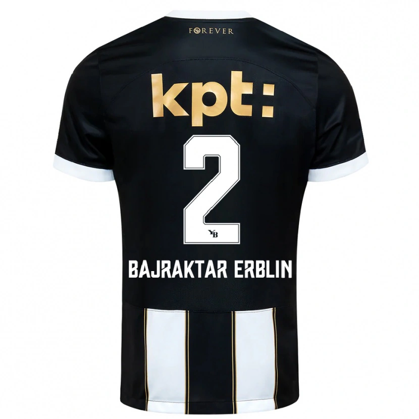 Danxen Herren Erblin Bajraktar #2 Schwarz Weiß Auswärtstrikot Trikot 2025/26 T-Shirt Österreich