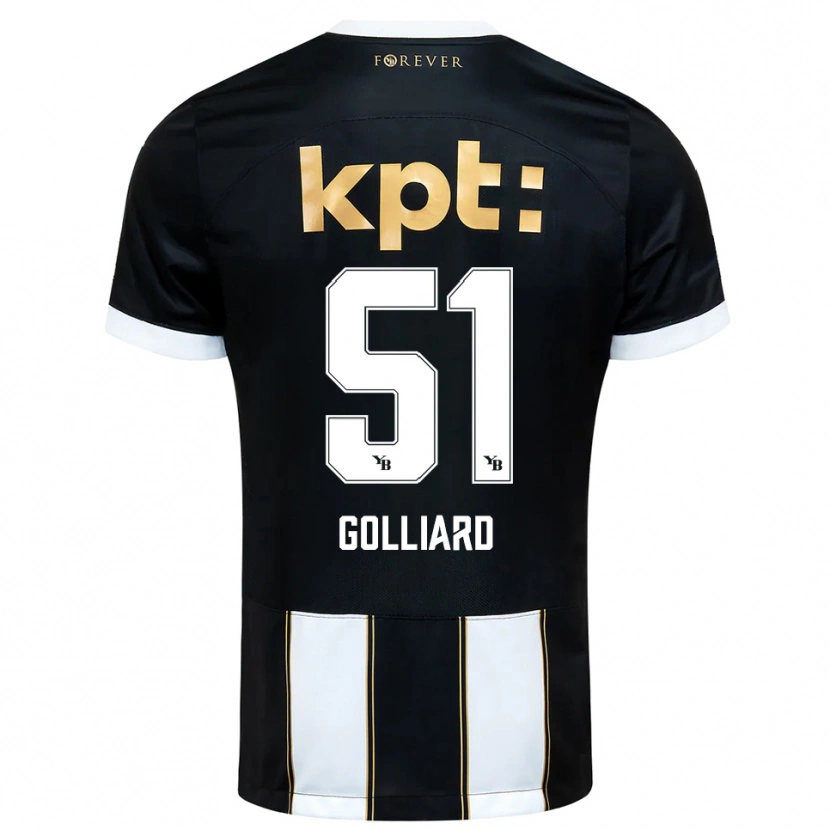 Danxen Herren Théo Golliard #51 Schwarz Weiß Auswärtstrikot Trikot 2025/26 T-Shirt Österreich