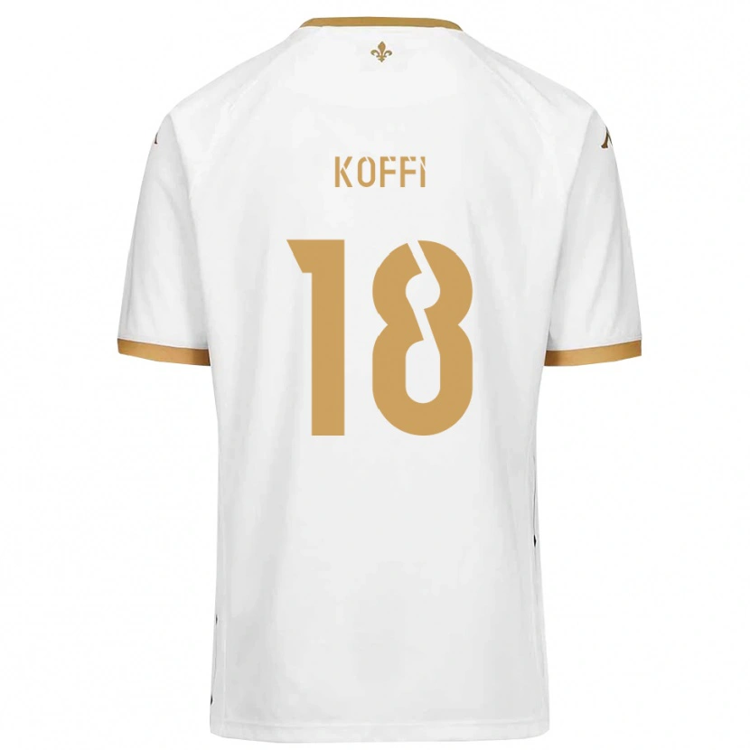 Danxen Herren Patrick Koffi #18 Weiß Gold Auswärtstrikot Trikot 2025/26 T-Shirt Österreich