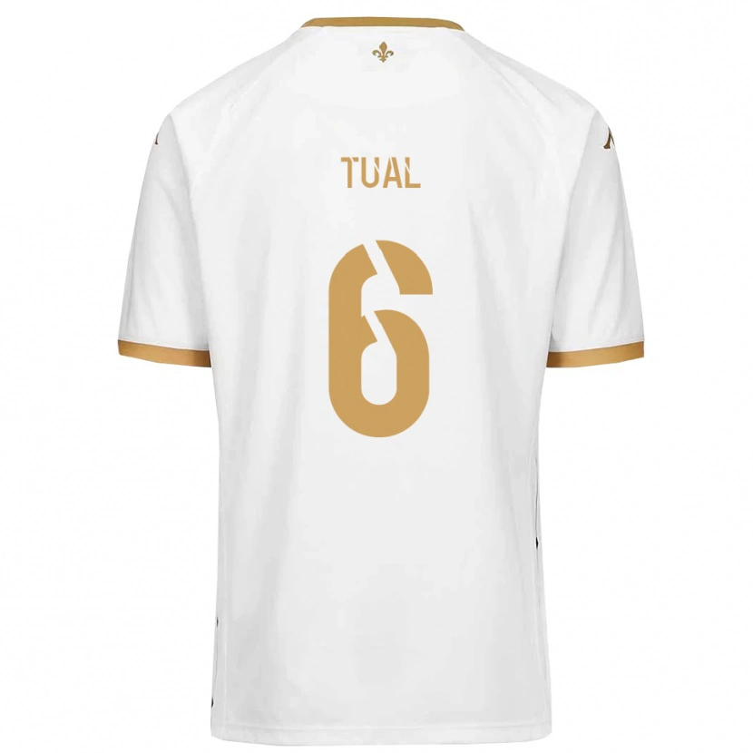 Danxen Herren Mathys Tual #6 Weiß Gold Auswärtstrikot Trikot 2025/26 T-Shirt Österreich