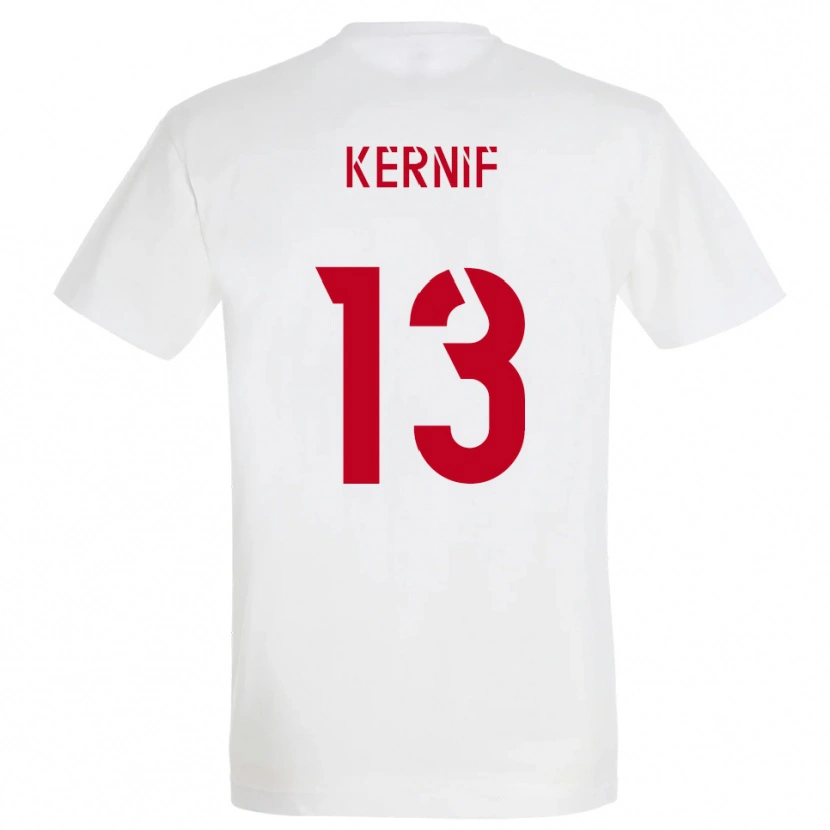 Danxen Herren Nourdine Kernif #13 Weiß Rot Gelb Auswärtstrikot Trikot 2025/26 T-Shirt Österreich