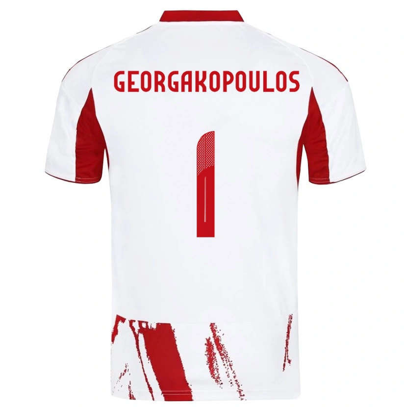 Danxen Herren Iason Georgakopoulos #1 Weiß Rot Auswärtstrikot Trikot 2025/26 T-Shirt Österreich