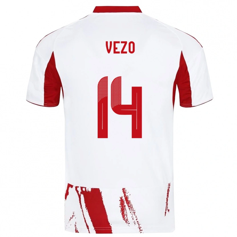 Danxen Herren Rúben Vezo #14 Weiß Rot Auswärtstrikot Trikot 2025/26 T-Shirt Österreich