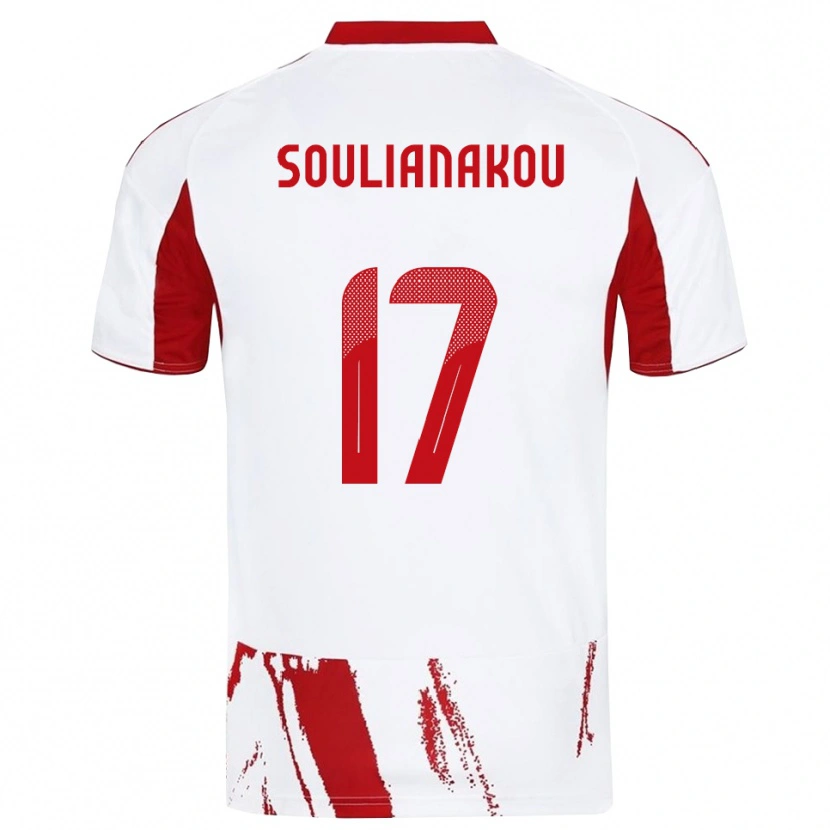 Danxen Herren Stelio Soulianakou #17 Weiß Rot Auswärtstrikot Trikot 2025/26 T-Shirt Österreich