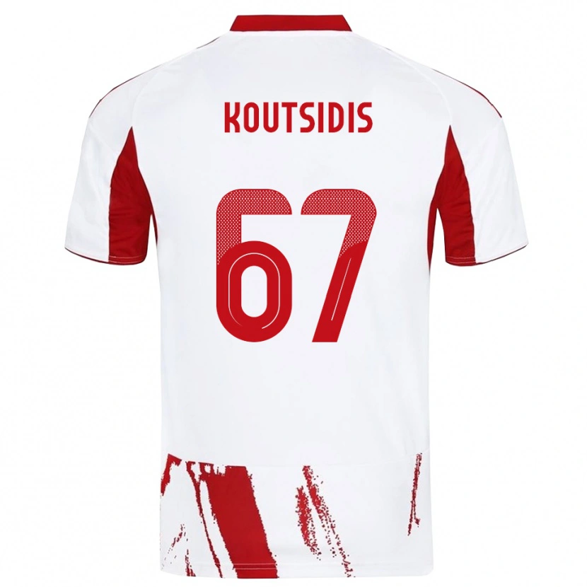 Danxen Herren Isidoros Koutsidis #67 Weiß Rot Auswärtstrikot Trikot 2025/26 T-Shirt Österreich