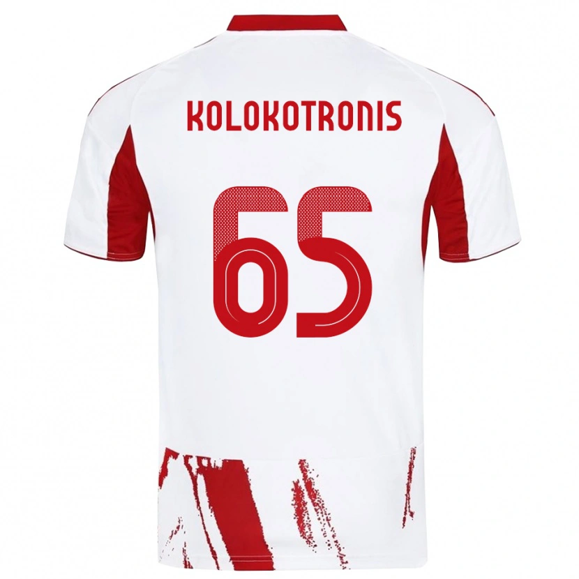 Danxen Herren Petros Kolokotronis #65 Weiß Rot Auswärtstrikot Trikot 2025/26 T-Shirt Österreich