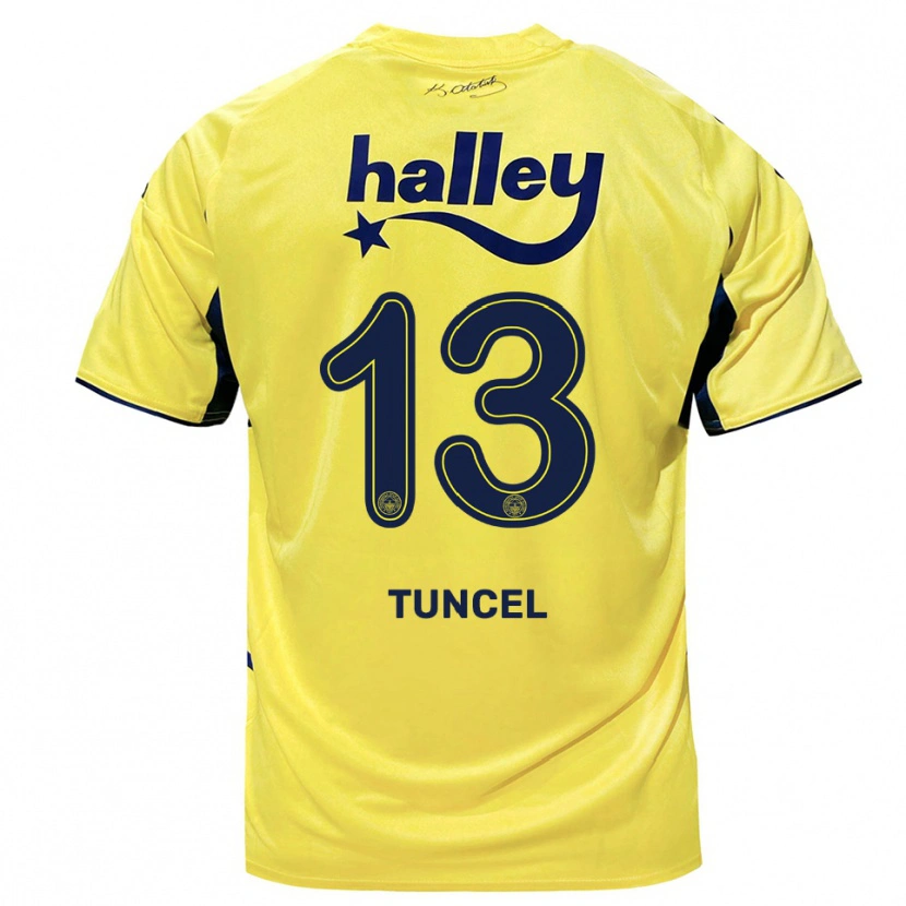 Danxen Herren Ercan Tuncel #13 Gelb Marineblau Auswärtstrikot Trikot 2025/26 T-Shirt Österreich