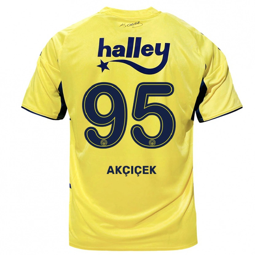 Danxen Herren Yusuf Akçiçek #95 Gelb Marineblau Auswärtstrikot Trikot 2025/26 T-Shirt Österreich