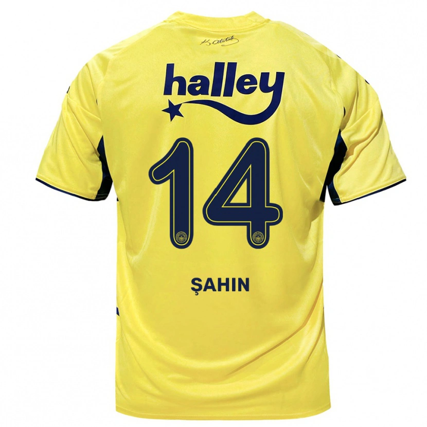 Danxen Herren Uğur Şahin #14 Gelb Marineblau Auswärtstrikot Trikot 2025/26 T-Shirt Österreich