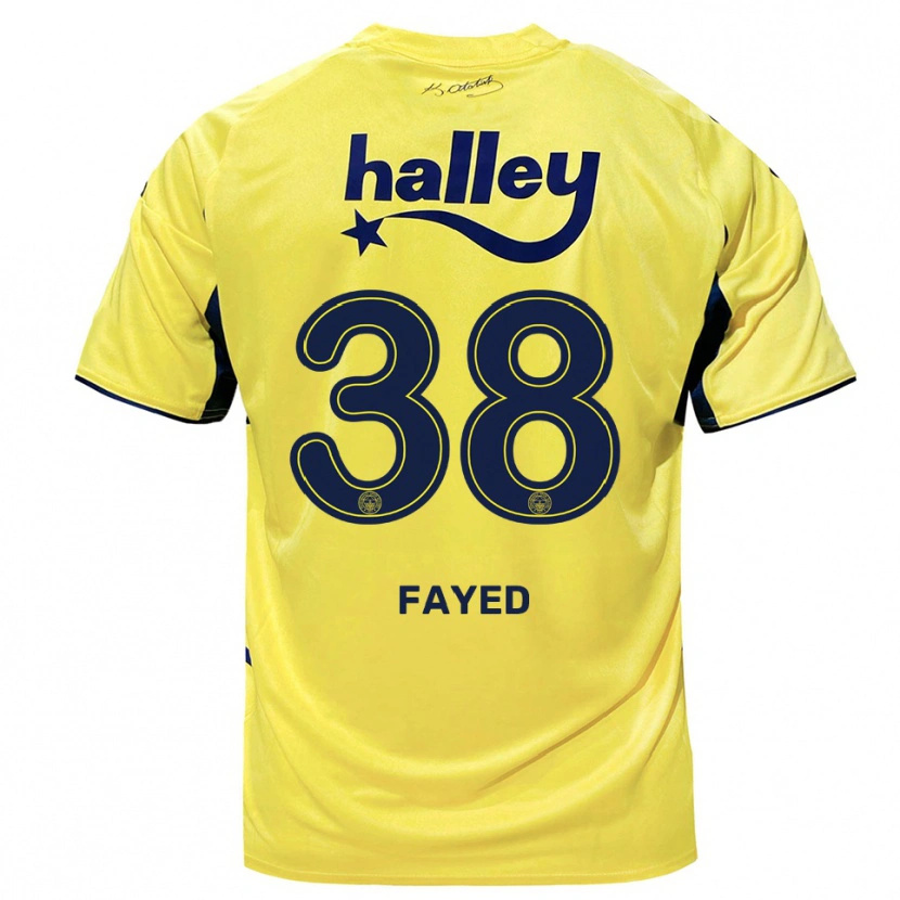 Danxen Herren Omar Fayed #38 Gelb Marineblau Auswärtstrikot Trikot 2025/26 T-Shirt Österreich