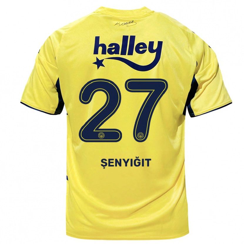 Danxen Herren Enes Şenyiğit #27 Gelb Marineblau Auswärtstrikot Trikot 2025/26 T-Shirt Österreich
