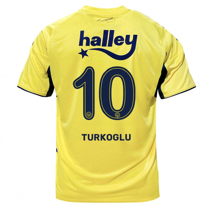 Danxen Herren Ece Türkoğlu #10 Gelb Marineblau Auswärtstrikot Trikot 2025/26 T-Shirt Österreich