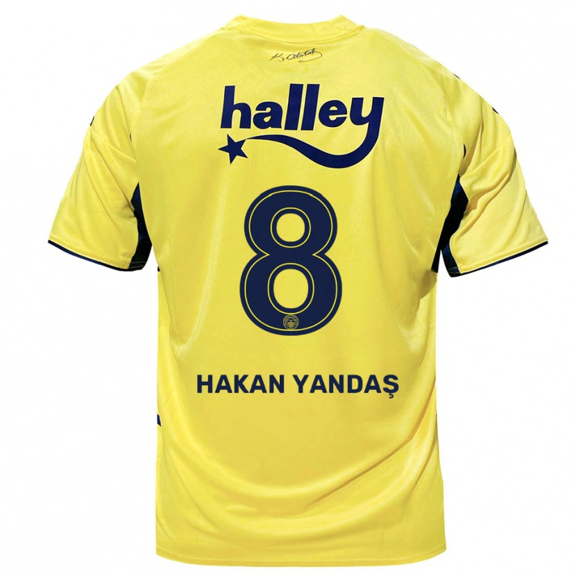 Danxen Herren Mert Hakan Yandaş #8 Gelb Marineblau Auswärtstrikot Trikot 2025/26 T-Shirt Österreich