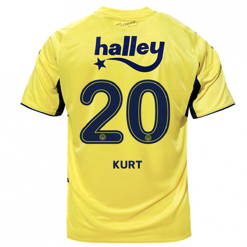 Danxen Herren Metehan Kurt #20 Gelb Marineblau Auswärtstrikot Trikot 2025/26 T-Shirt Österreich