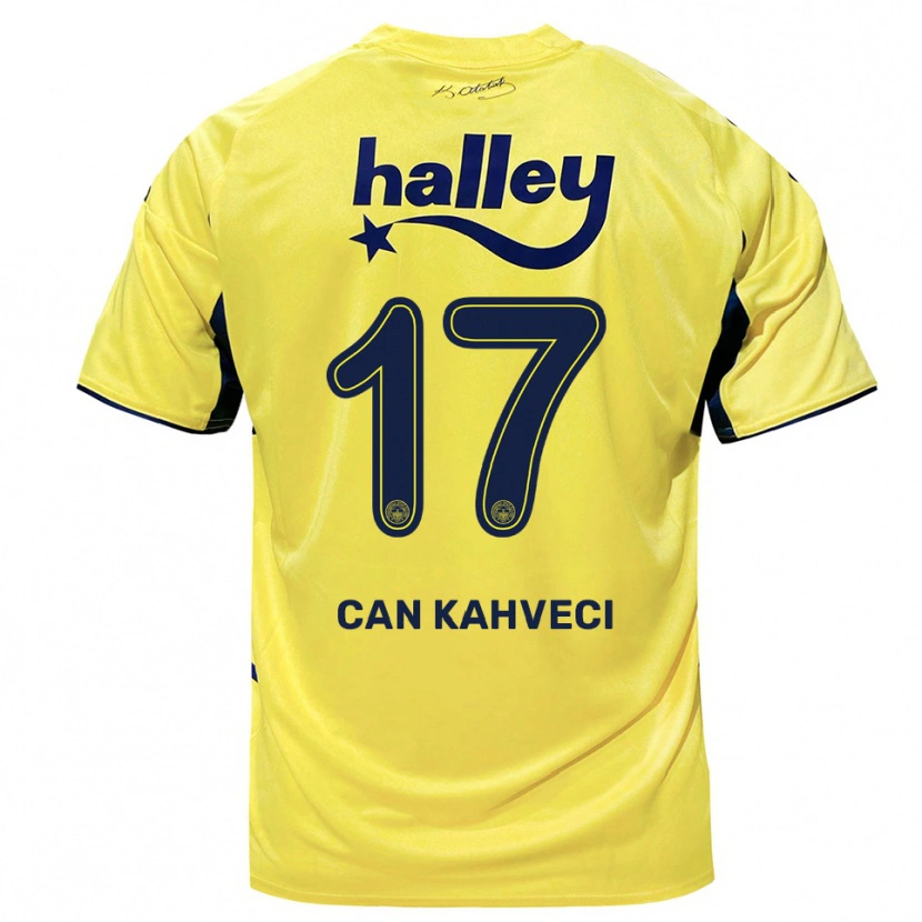 Danxen Herren İrfan Can Kahveci #17 Gelb Marineblau Auswärtstrikot Trikot 2025/26 T-Shirt Österreich