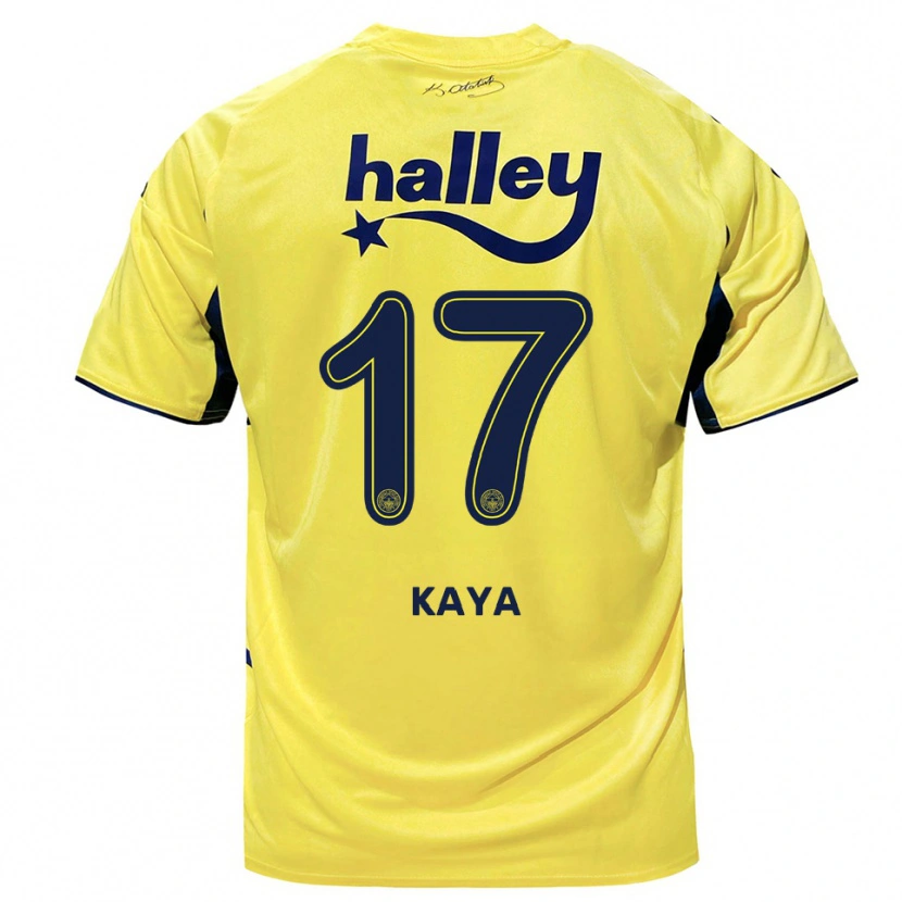 Danxen Herren İpek Kaya #17 Gelb Marineblau Auswärtstrikot Trikot 2025/26 T-Shirt Österreich