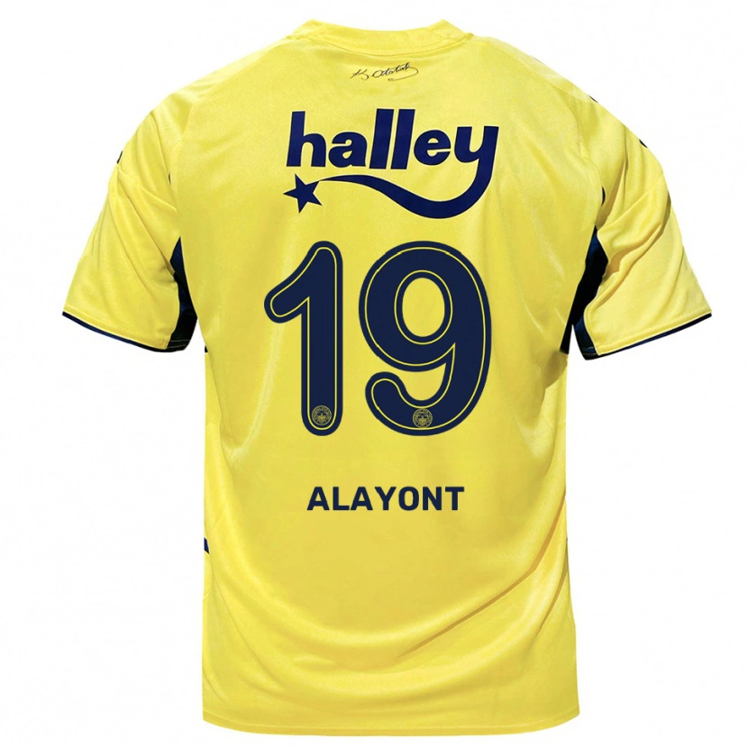 Danxen Herren Mesude Alayont #19 Gelb Marineblau Auswärtstrikot Trikot 2025/26 T-Shirt Österreich