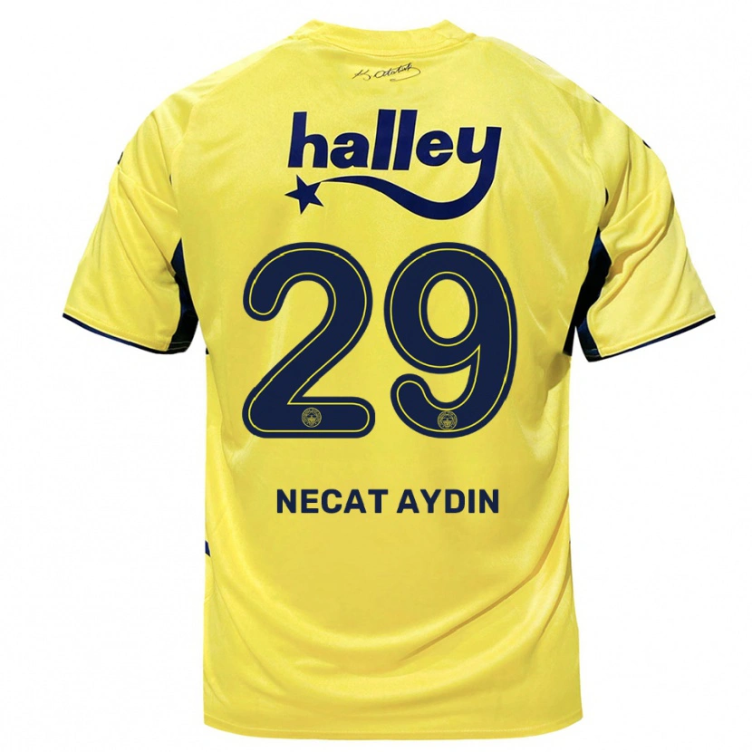 Danxen Herren Ahmet Necat Aydın #29 Gelb Marineblau Auswärtstrikot Trikot 2025/26 T-Shirt Österreich