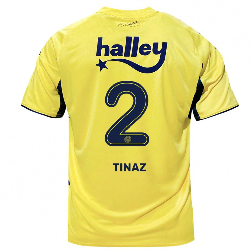 Danxen Herren Altuğ Tınaz #2 Gelb Marineblau Auswärtstrikot Trikot 2025/26 T-Shirt Österreich