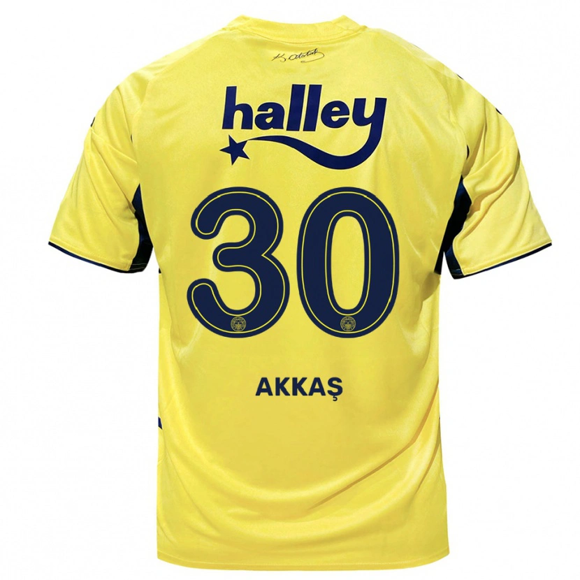 Danxen Herren Arda Akkaş #30 Gelb Marineblau Auswärtstrikot Trikot 2025/26 T-Shirt Österreich
