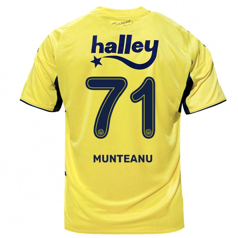 Danxen Herren Natalia Munteanu #71 Gelb Marineblau Auswärtstrikot Trikot 2025/26 T-Shirt Österreich