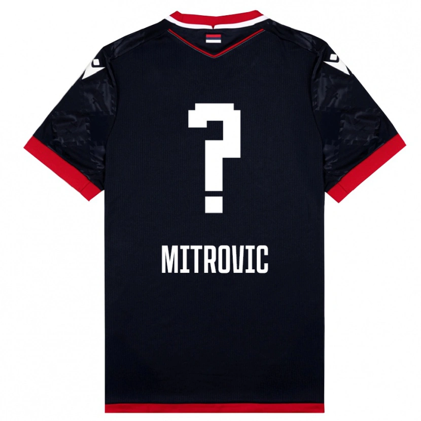 Danxen Herren Dimitrije Mitrovic #0 Schwarz Rot Auswärtstrikot Trikot 2025/26 T-Shirt Österreich