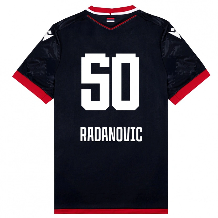 Danxen Herren Savo Radanovic #50 Schwarz Rot Auswärtstrikot Trikot 2025/26 T-Shirt Österreich