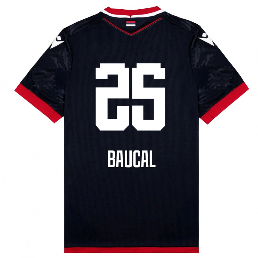 Danxen Herren Strahinja Baucal #25 Schwarz Rot Auswärtstrikot Trikot 2025/26 T-Shirt Österreich