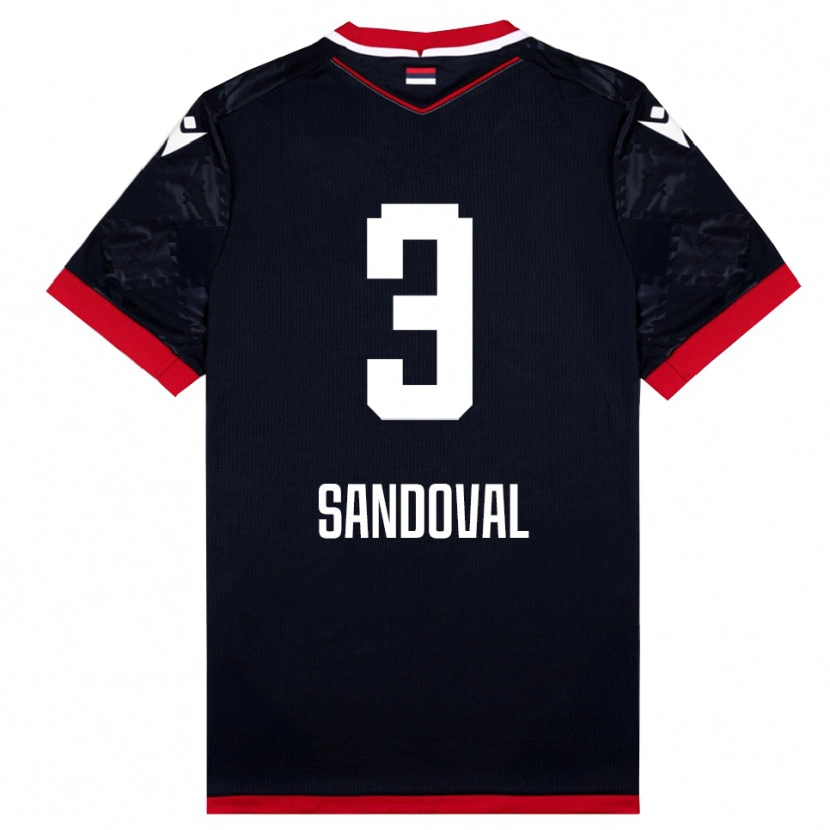Danxen Herren Keimer Sandoval #3 Schwarz Rot Auswärtstrikot Trikot 2025/26 T-Shirt Österreich