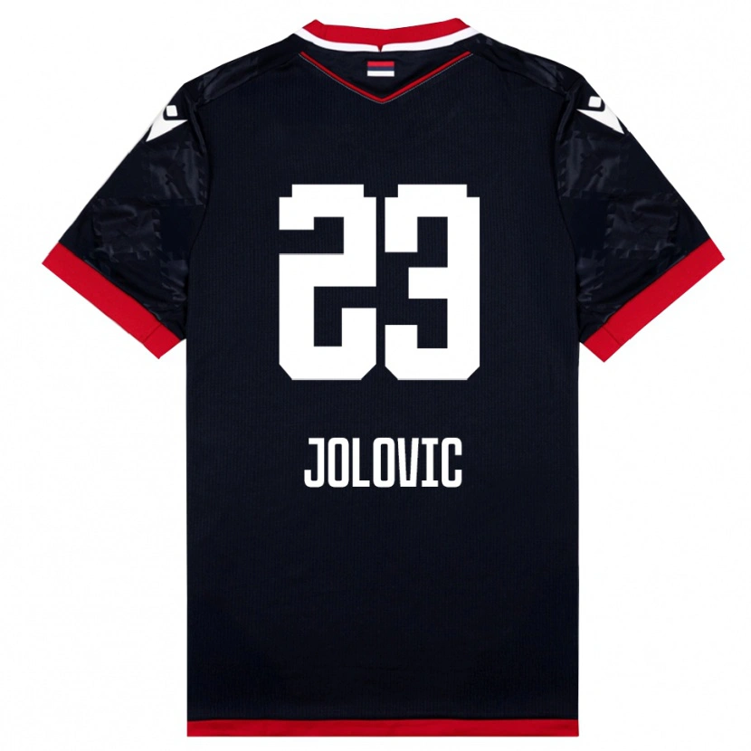 Danxen Herren Bogdan Jolovic #23 Schwarz Rot Auswärtstrikot Trikot 2025/26 T-Shirt Österreich