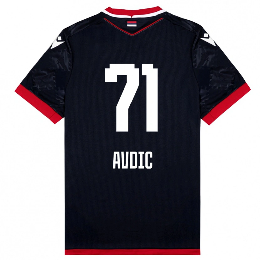 Danxen Herren Adem Avdic #71 Schwarz Rot Auswärtstrikot Trikot 2025/26 T-Shirt Österreich