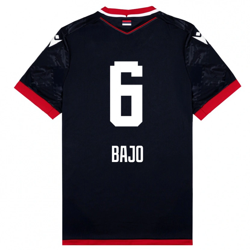 Danxen Herren Mahmudu Bajo #6 Schwarz Rot Auswärtstrikot Trikot 2025/26 T-Shirt Österreich