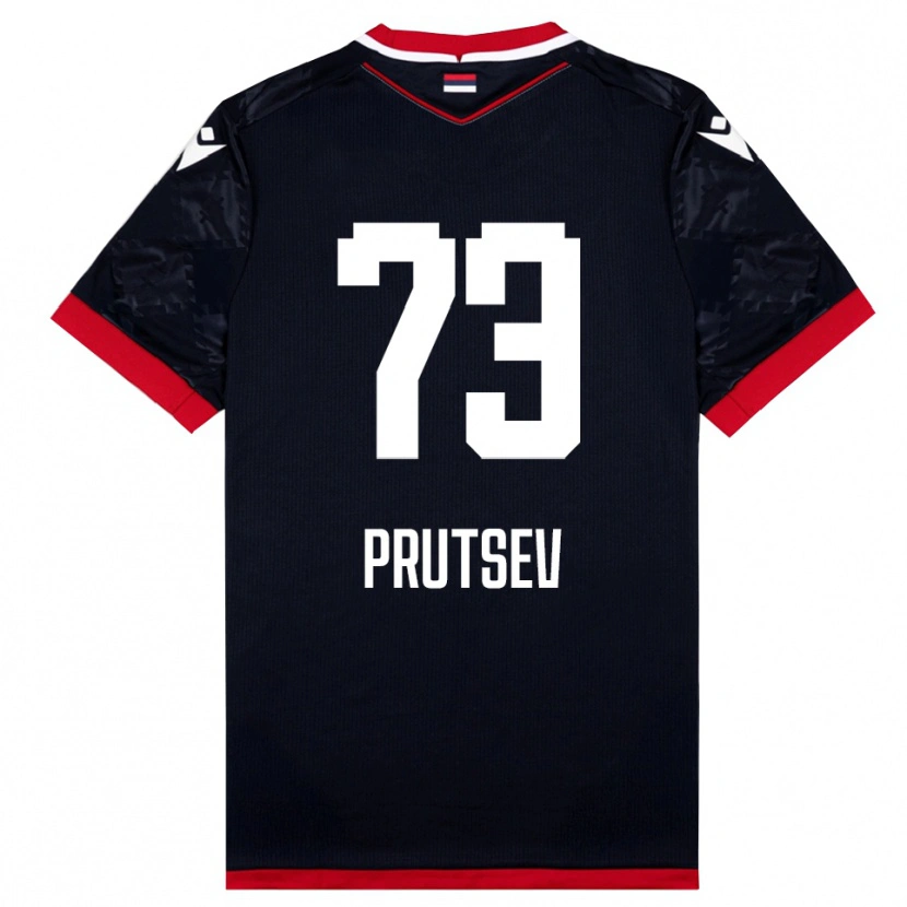 Danxen Herren Egor Prutsev #73 Schwarz Rot Auswärtstrikot Trikot 2025/26 T-Shirt Österreich