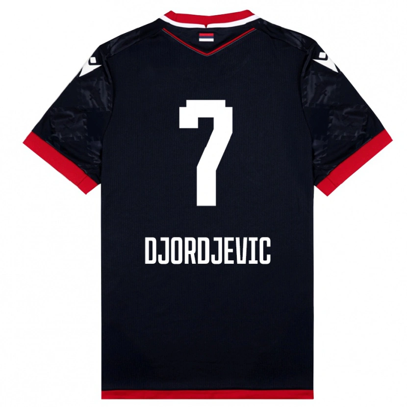 Danxen Herren Uros Djordjevic #7 Schwarz Rot Auswärtstrikot Trikot 2025/26 T-Shirt Österreich