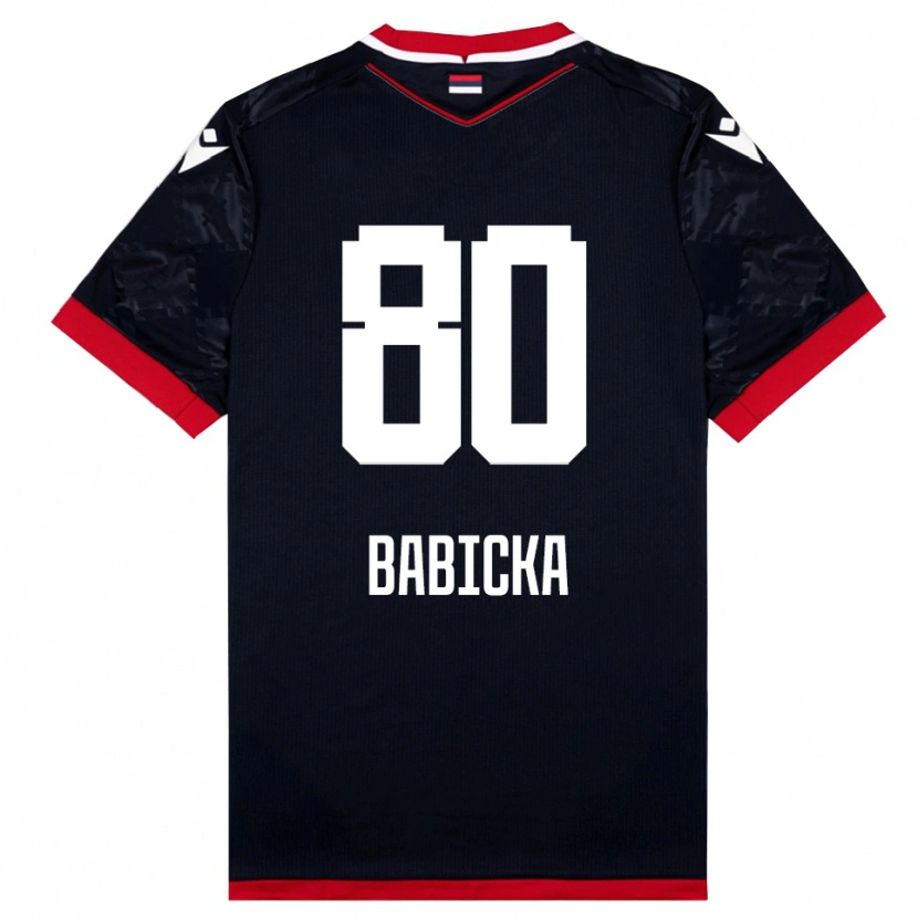 Danxen Herren Shavy Babicka #80 Schwarz Rot Auswärtstrikot Trikot 2025/26 T-Shirt Österreich