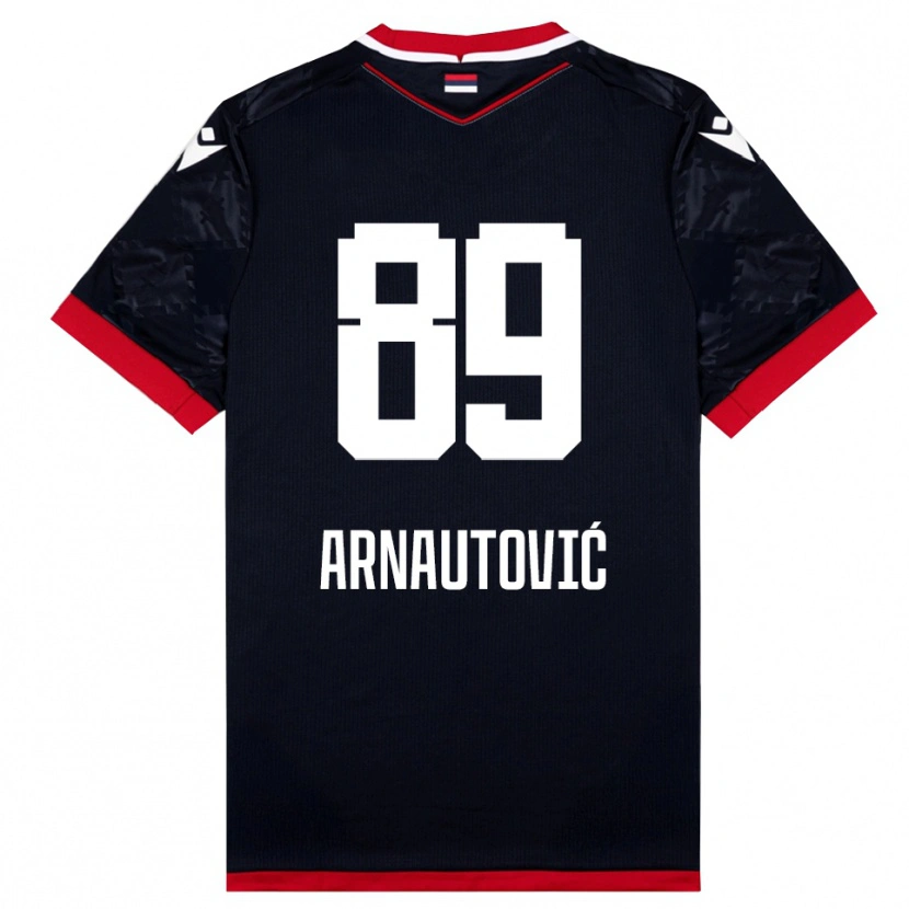 Danxen Herren Marko Arnautovic #89 Schwarz Rot Auswärtstrikot Trikot 2025/26 T-Shirt Österreich