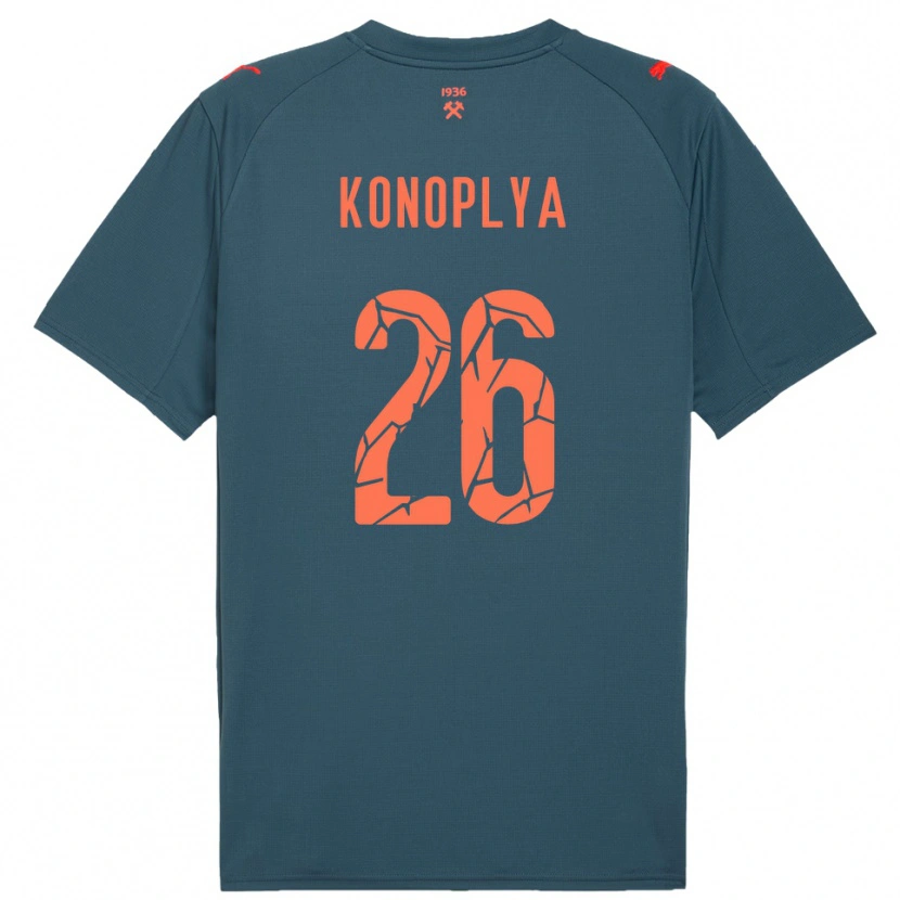 Danxen Herren Yukhym Konoplya #26 Marineblau Rot Auswärtstrikot Trikot 2025/26 T-Shirt Österreich