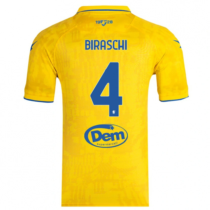 Danxen Damen Davide Biraschi #4 Gelb Blau Heimtrikot Trikot 2025/26 T-Shirt Österreich