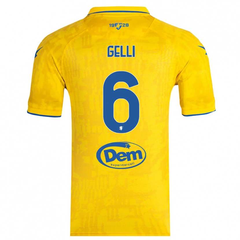 Danxen Damen Jacopo Gelli #6 Gelb Blau Heimtrikot Trikot 2025/26 T-Shirt Österreich