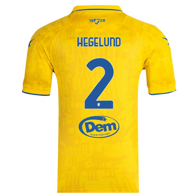 Danxen Damen Victor Hegelund #2 Gelb Blau Heimtrikot Trikot 2025/26 T-Shirt Österreich