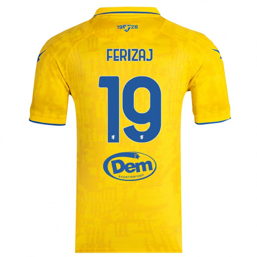 Danxen Damen Justin Ferizaj #19 Gelb Blau Heimtrikot Trikot 2025/26 T-Shirt Österreich